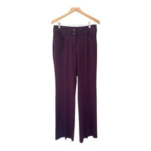 Alfani Women's Deep Plum Menswear Trouser Pants Sz 6